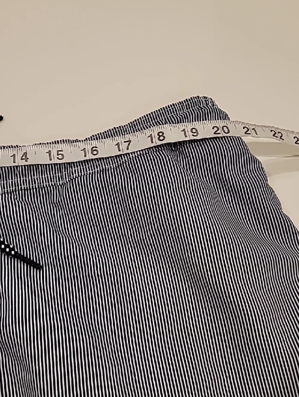 Nordstrom Pinstripe Swim Trunks Navy White XL